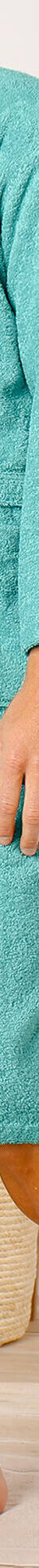 Peignoir mixte adulte col kimono éponge bouclette  (vert d'eau) Peignoir mixte adulte col kimono éponge bouclette  (vert d'eau)